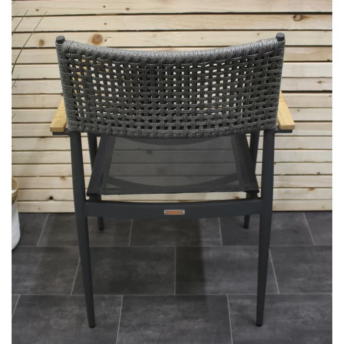 Hawk Halls' Sardinia Chair in Light Grey / Dark Grey and Anthracite Aluminium. Close Up