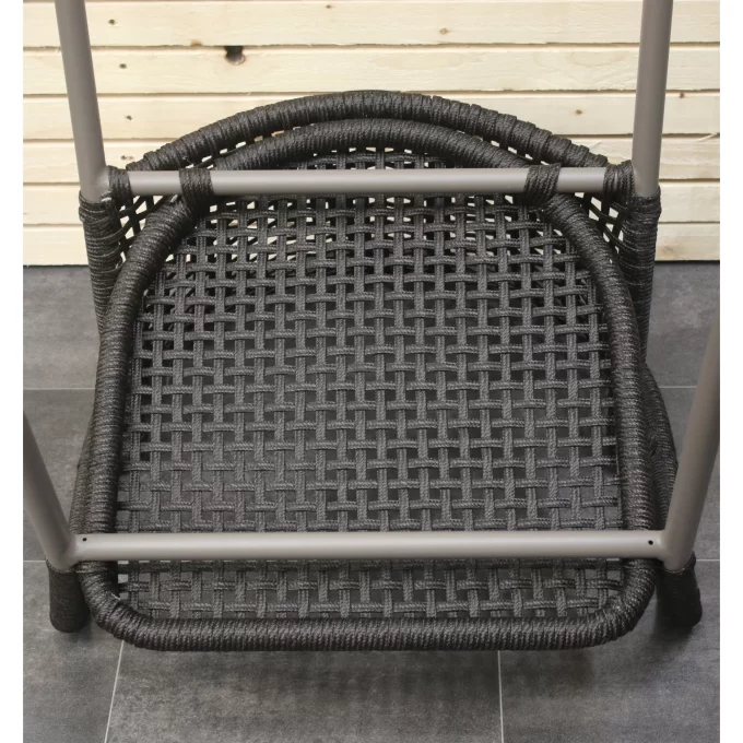 Hawk Halls' Rocky Chair in Black/Pink and Warm Grey Aluminium. Close Up